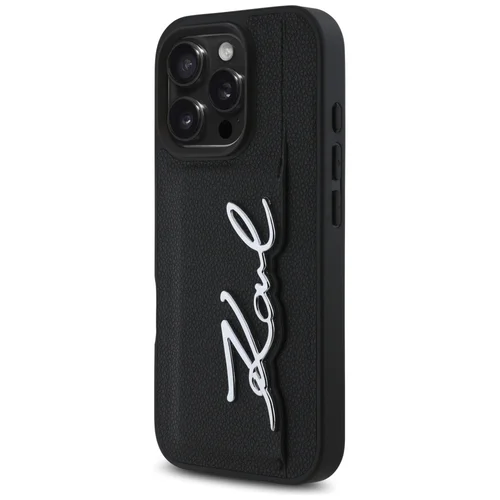 Karl Lagerfeld HC Grained PU dėklas iPhone 16 Pro, juodas image 2