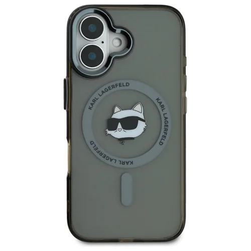 Karl Lagerfeld IML Metal Choupette Head MagSafe dėklas iPhone 16 Plus, juodas image 3