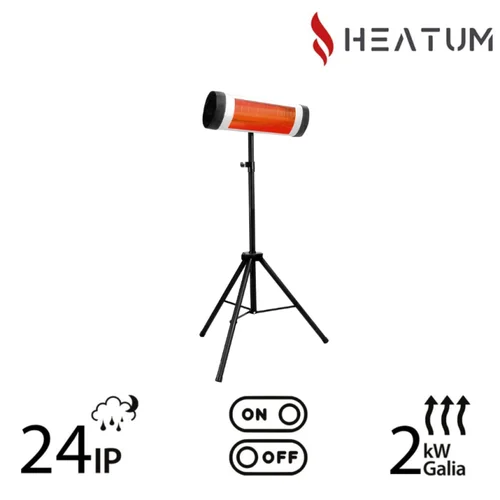 Pastatomas Infraraudonųjų spindulių šildytuvas Heatum H2000 OPTIM su trikoju stovu image 1