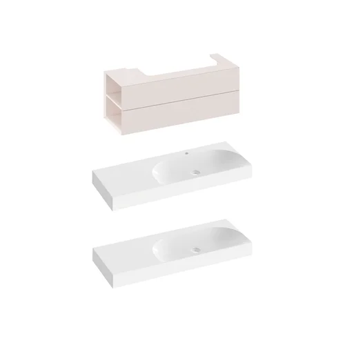 SD Lite 120 K spintelė po praustuvu, Alabaster Pink image 3