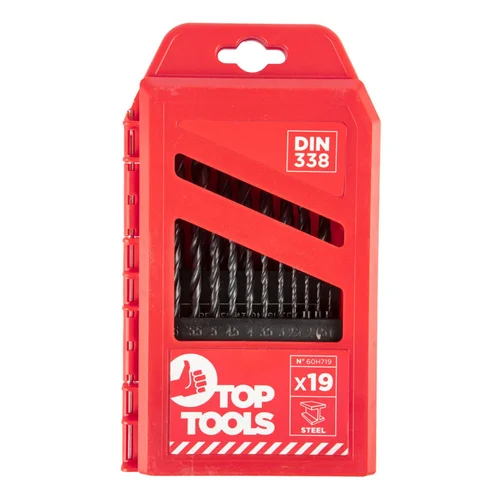 Top Tools Grąžtas metalui HSS, 19 vnt., 1-10 mm image 3