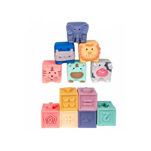 Smily Play sensorinės guminės kaladėlės, 12 vnt. image 1