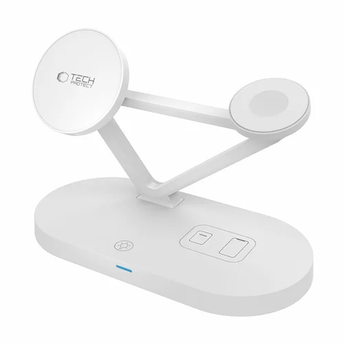 Tech-Protect QI15W-A41 3 viename belaidis įkroviklis, baltas image 3