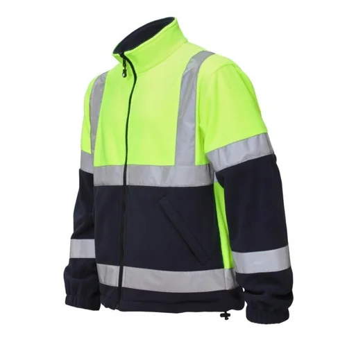 BoSafety ML-FLEECE-C2-0405 flisinis džemperis su atšvaitine juostele - M, Hi-Vis Geltona/Juoda image 2