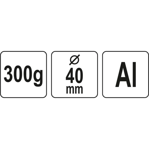 YATO YT-45281 aliumininis plaktukas, 40 mm, 300 g image 3