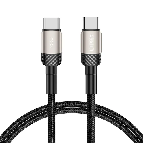 Tech-Protect UltraBoost Evo USB-C–USB-C kabelis, 1 m, titano spalvos image 1