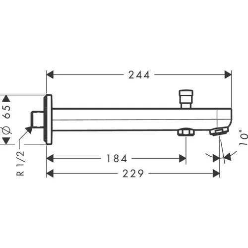 Hansgrohe Metris S 31416000 Sieninis vonios snapas image 2