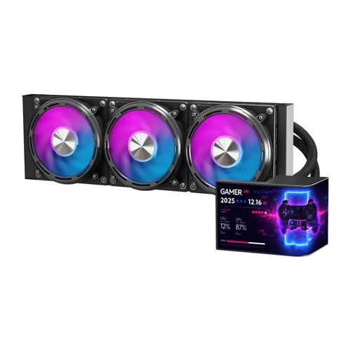 DarkFlash UV360 360 mm AIO aušintuvas, juodas image 3