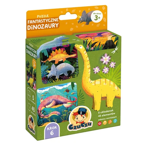 CzuCzu Fantastiniai dinozaurai ZA6096, 5 dėlionių rinkinys image 1