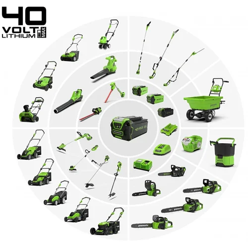 GreenWorks GD40CS18 akumuliatorinis grandininis pjūklas, 40 V image 2