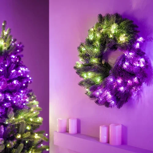 Twinkly 50 RGB LED vainikas, 60 cm, žalia viela image 2
