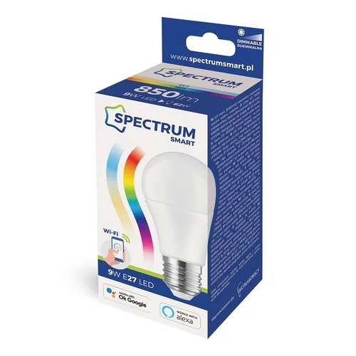 Spectrum WOJ+14412 Išmanioji LED lempa A60, 9W, E27, CCT+DIM+RGB image 2