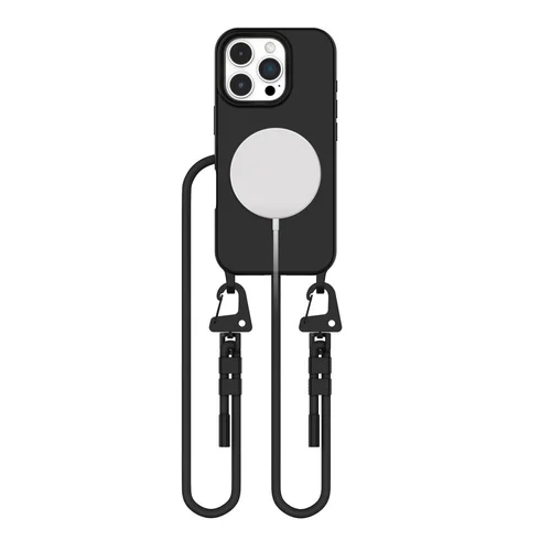 Tech-Protect MagNecklace MagSafe dėklas su virvele iPhone 16 Pro, juodas image 1
