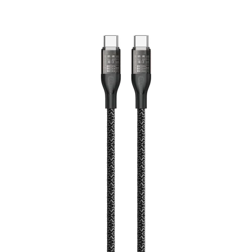 Dudao L22C USB-C–USB-C laidas, 120 W, 1 m, pilkas image 1