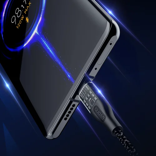 Dudao L22C USB-C–USB-C laidas, 120 W, 1 m, pilkas image 2