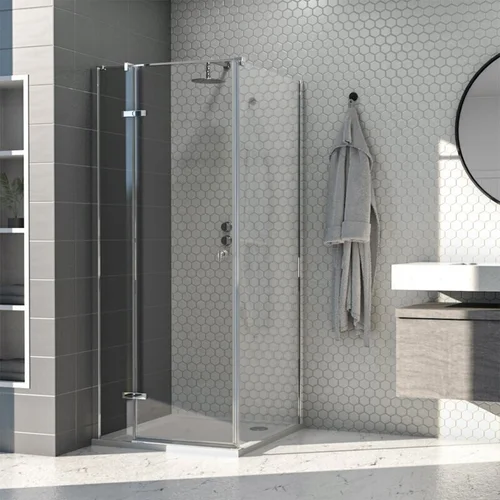 AQUALUX Hinged DW 90x90 kairinė dušo kabina image 1
