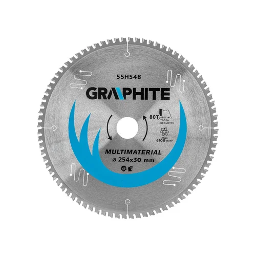 GRAPHITE Pjovimo diskas HM dantukais, 254 x 30 mm image 1