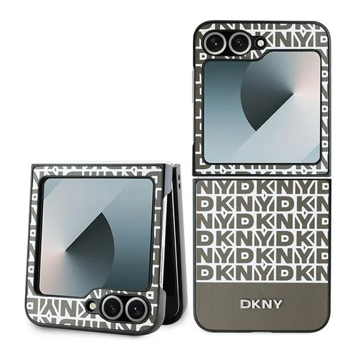 DKNY raštuotas dėklas Samsung Galaxy Z Flip 6, rudas image 1