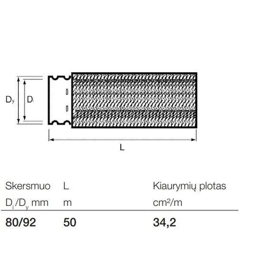 Wavin rievėtas drenažo vamzdis Ø 80/92 mm, 50m image 3