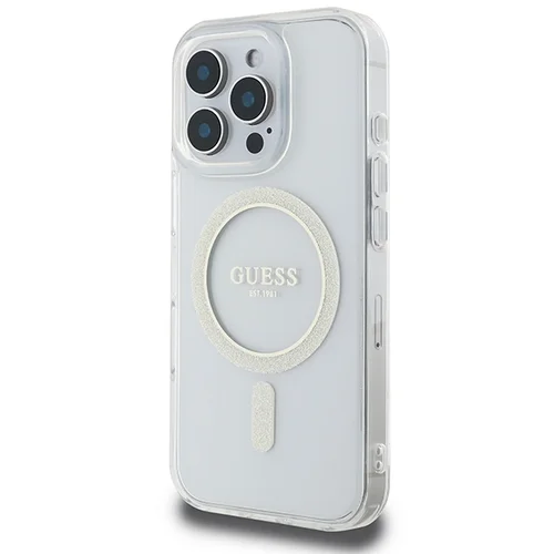 Guess IML Blizgus Cirkas MagSafe dėklas iPhone 16 Pro Max, skaidrus image 2
