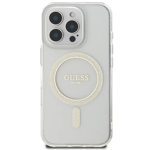 Guess IML Blizgus Cirkas MagSafe dėklas iPhone 16 Pro Max, skaidrus image 3
