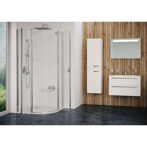 RAVAK Chrome CSKK4 90x90 cm, skaidrus stiklas image 2