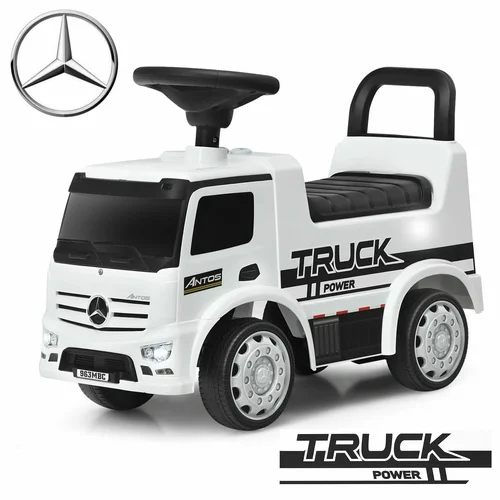 MERCEDES-BENZ TRUCK paspiriama mašinėlė-stumdukas, balta image 1
