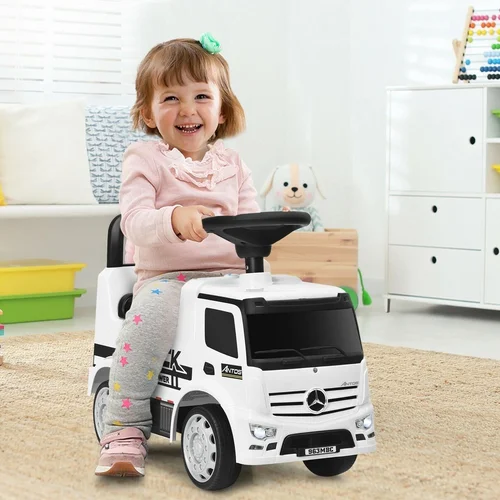 MERCEDES-BENZ TRUCK paspiriama mašinėlė-stumdukas, balta image 3