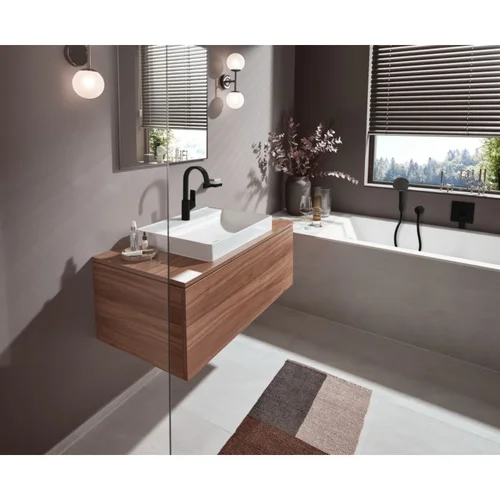 Hansgrohe Vivenis 210 75030670 Juodas matinis praustuvo maišytuvas image 2