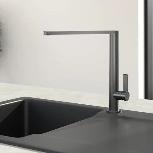 Antracito spalvos Villeroy & Boch virtuvinis maišytuvas iš nerūdijančio plieno image 2