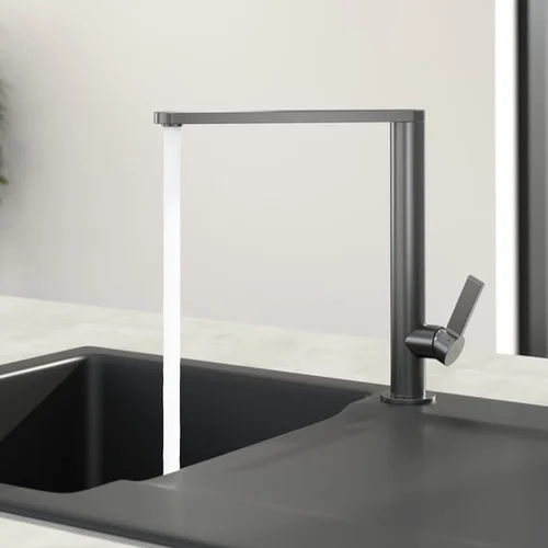 Antracito spalvos Villeroy & Boch virtuvinis maišytuvas iš nerūdijančio plieno image 3