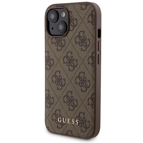 Guess 4G Metal Logo dėklo ir baterijos rinkinys iPhone 15, rudas image 2