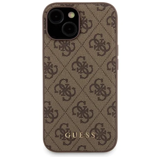 Guess 4G Metal Logo dėklo ir baterijos rinkinys iPhone 15, rudas image 3