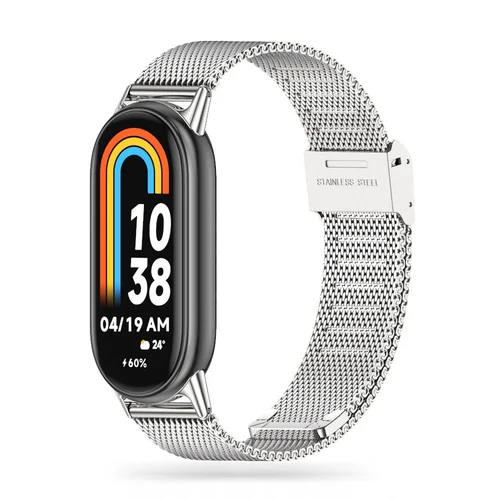 Tech-Protect MilaneseBand dirželis Xiaomi Smart Band 8 / 8 NFC, sidabrinis image 1