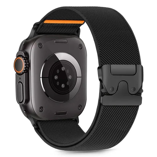 Tech-Protect nailoninis dirželis Apple Watch 44/45/46/49 mm, juodas image 1