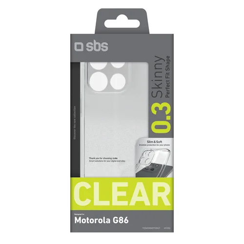 SBS plonas dėklas Motorola Moto G86, skaidrus image 2