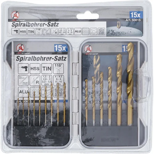 BGS technic 50815 HSS grąžtų rinkinys, 15 vnt. image 3