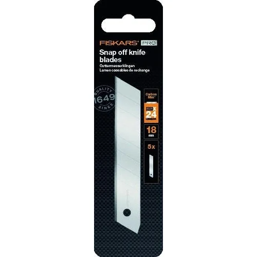 Fiskars 1027232 CarbonMax laužomi ašmenys 18 mm, 5 vnt image 1
