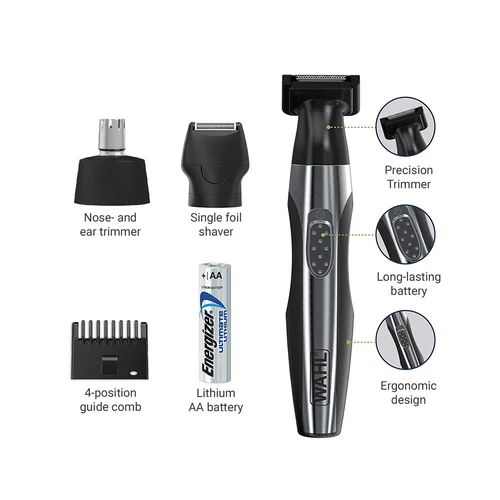 Wahl Deluxe kelioninis rinkinys, juodas, nerūdijantis plienas image 2