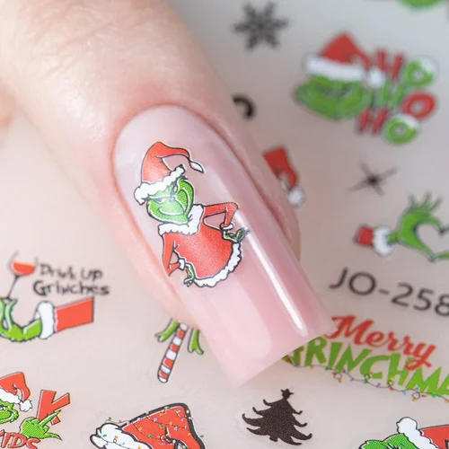 MOLLY NAILS JO-2580 GRINCH nagų lipdukai image 2