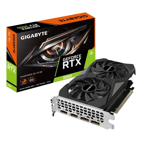 GIGABYTE GeForce RTX 3050 WINDFORCE OC V2 6G vaizdo plokštė image 1