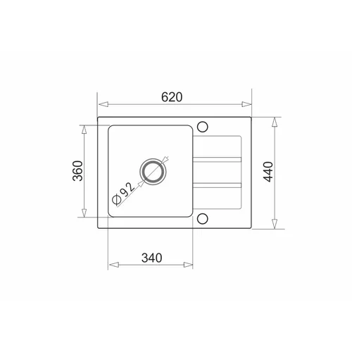 Maidsinks Promo E070053701 kriauklė 62 × 44 cm image 2
