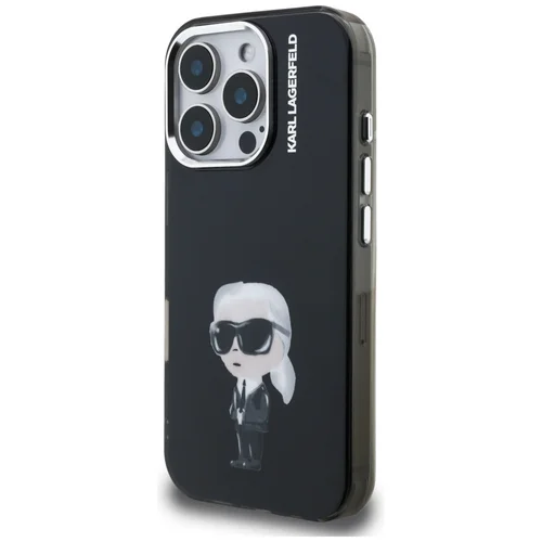 Karl Lagerfeld IML Aquarelle Karl & Logo dėklas iPhone 16 Pro, juodas image 2