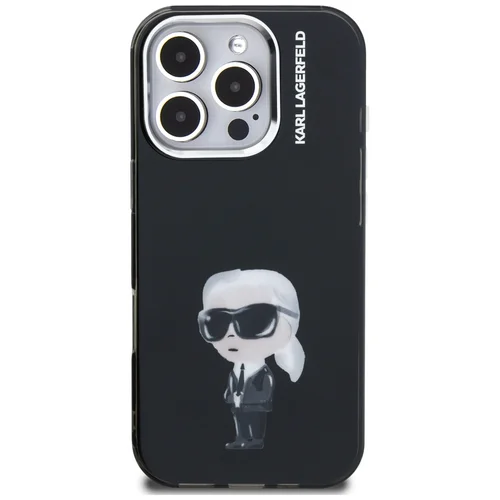 Karl Lagerfeld IML Aquarelle Karl & Logo dėklas iPhone 16 Pro, juodas image 3