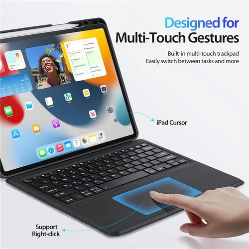 DUX DUCIS DK belaidės klaviatūros dėklas iPad Air 13 / Pro 12.9, juodas image 3