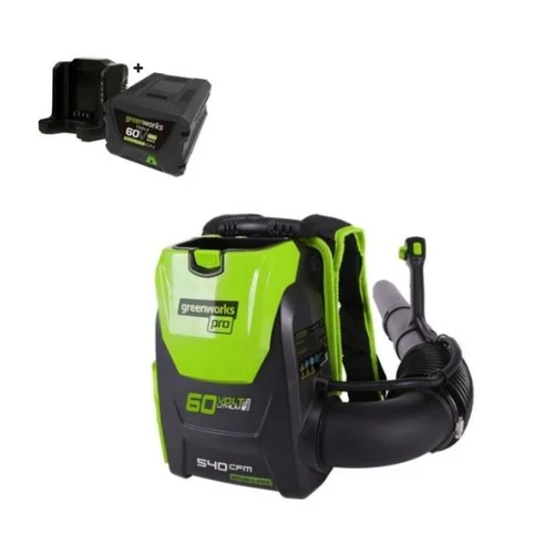 Greenworks GD60BPBK4 pūstuvas-kuprinė, 60V, 4Ah image 2
