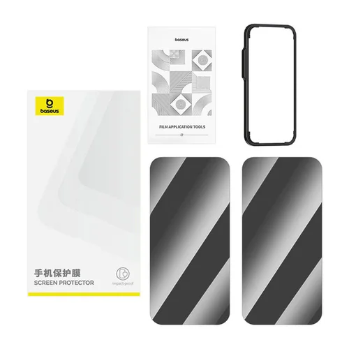 Baseus Didesnis privatumo stiklas iPhone 15 Plus, 2 vnt. image 3