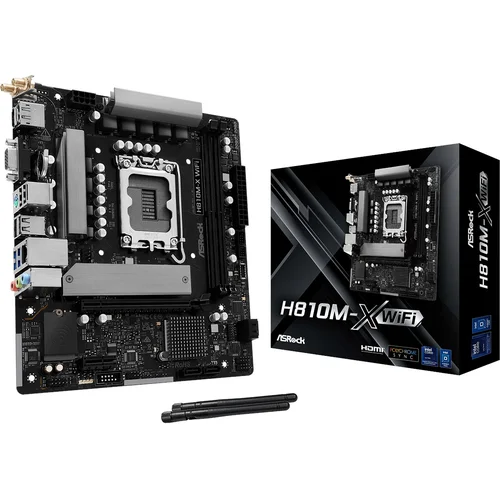 ASRock H810M-X WIFI micro ATX pagrindinė plokštė image 1