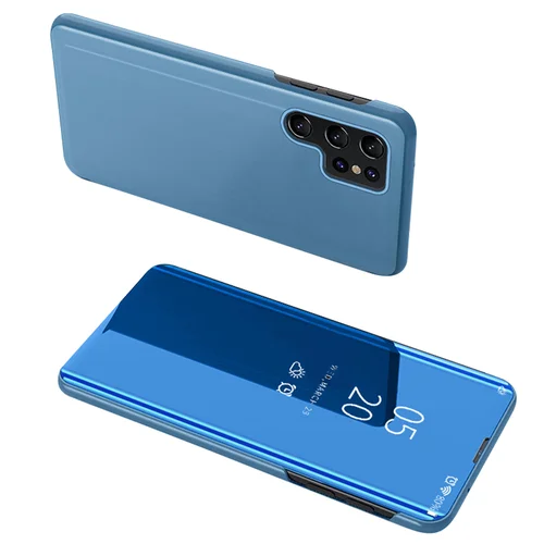 Samsung Galaxy S24 Ultra mėlynas PU dėklas su sklende image 1