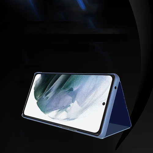 Samsung Galaxy S24 Ultra mėlynas PU dėklas su sklende image 3